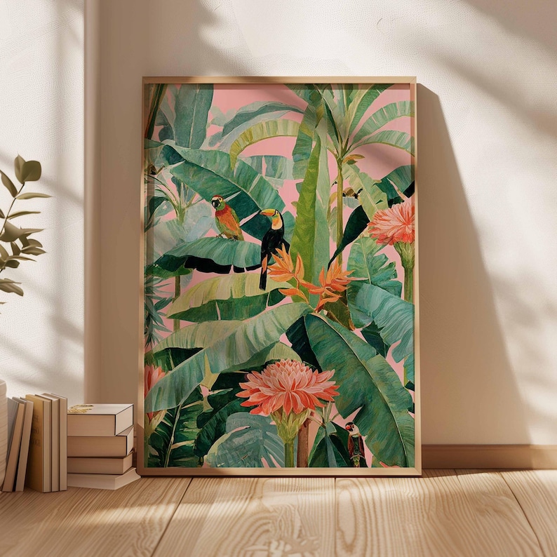 Office Furniture Home - 1 adet Retro Tropikal Kanvas Poster,