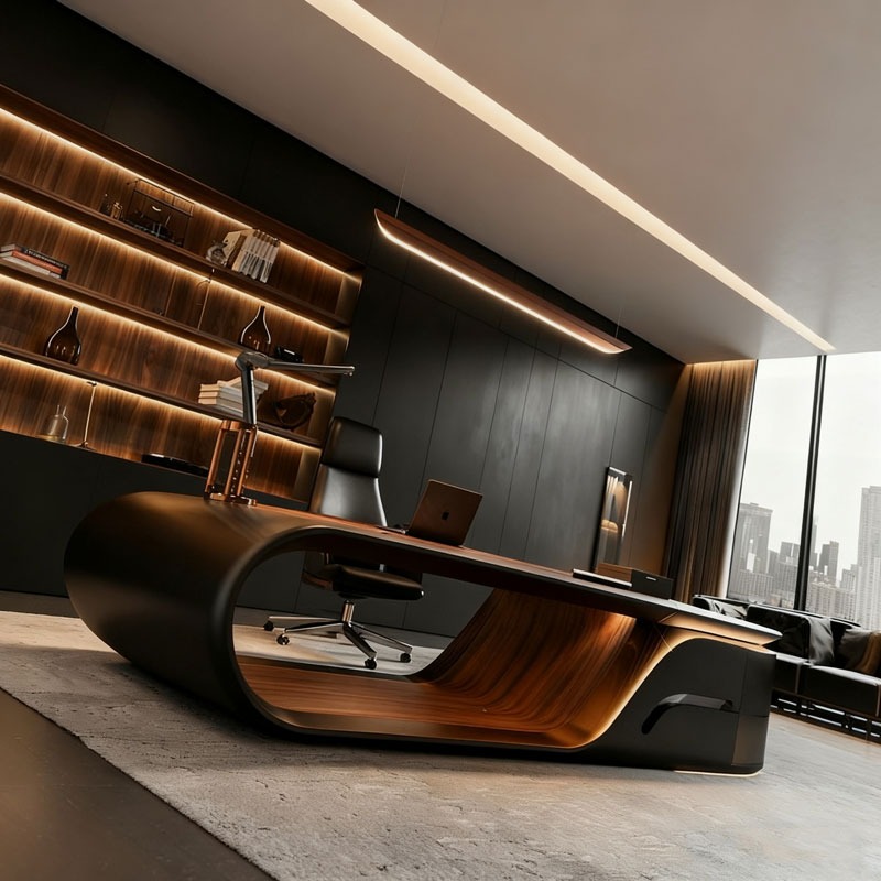 Lüks Modern L Şeklinde Yönetic - Office Furniture Manufacturers incelemesi ve fiyatı