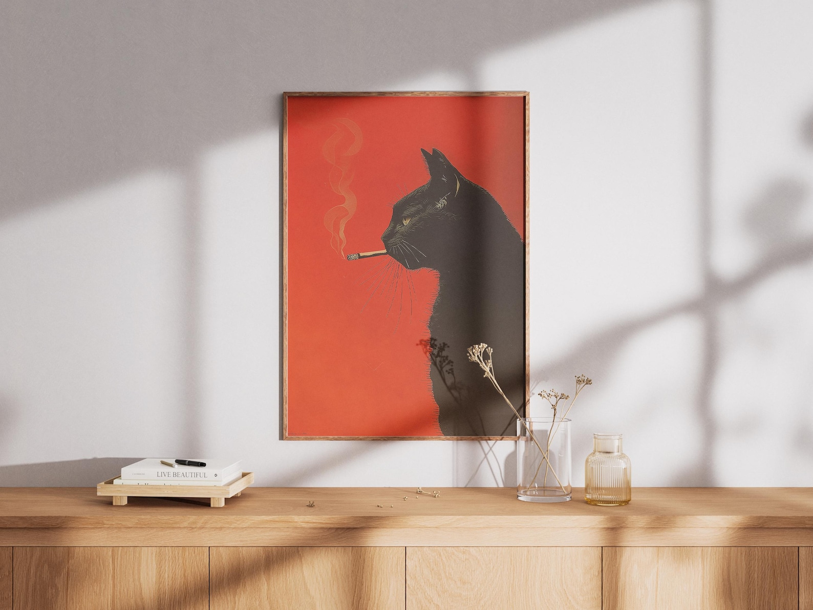 Vintage Siyah Kedi Sigara İçen - Office Furniture Home incelemesi ve fiyatı