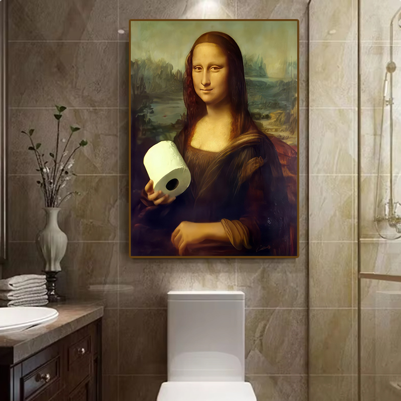 1 adet Komik Soyut Banyo Tuval - Office Furniture Home incelemesi ve fiyatı