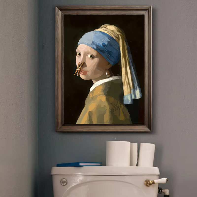 1 adet Komik Soyut Banyo Tuval - Office Furniture Home incelemesi ve fiyatı